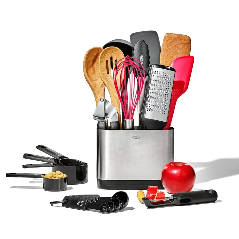 20-Piece Everyday Kitchen Starter Set – Oxo Good Grips Essential Utensils 1
