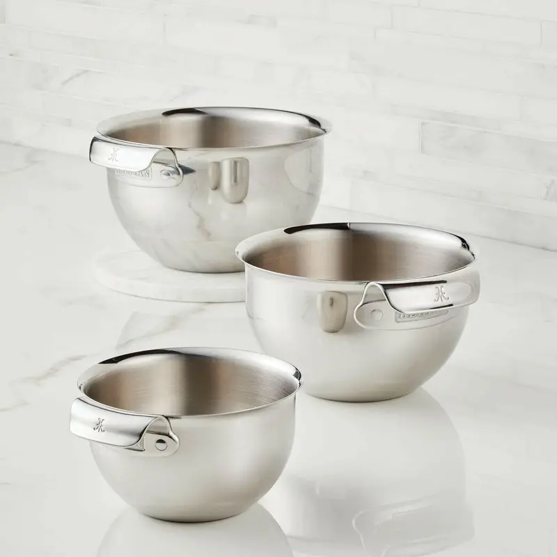 3-Piece Stainless Steel Mixing Bowl Set – Hestan Provisions 1