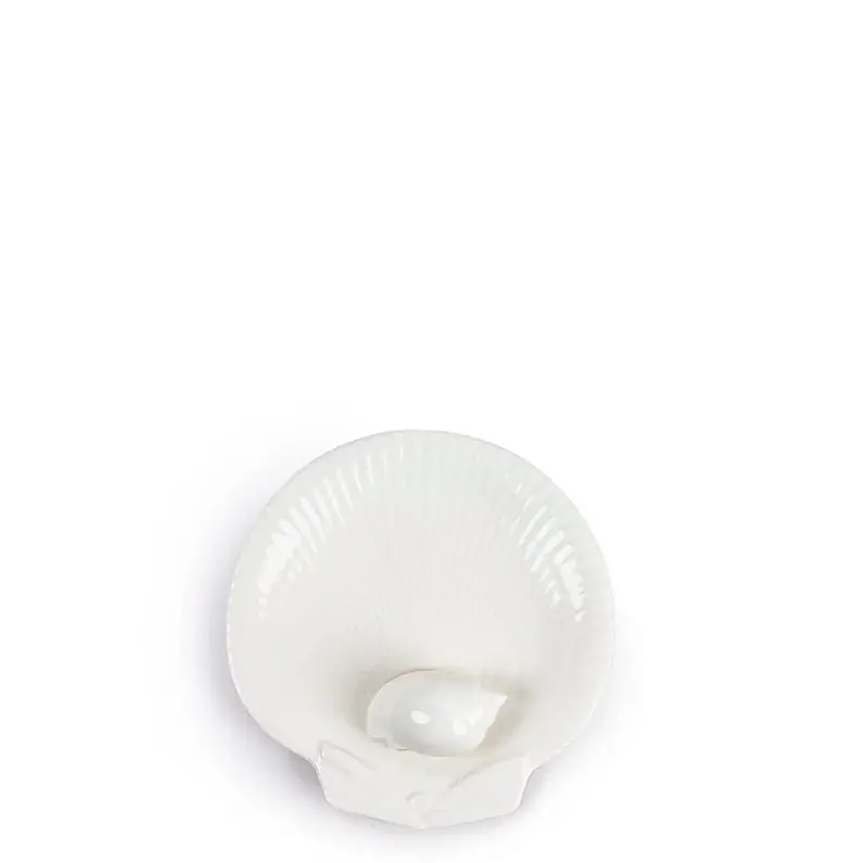 3D White Gloss Dessert Plates – Two-Piece Set 1
