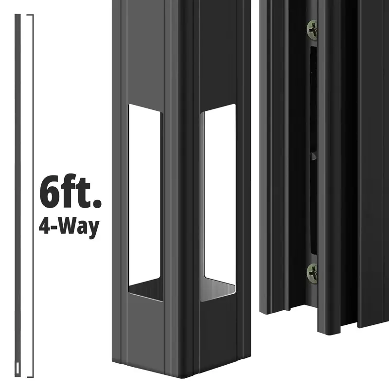 6-Foot Aluminum Junction Post – Multi-Directional Fence Connection 1
