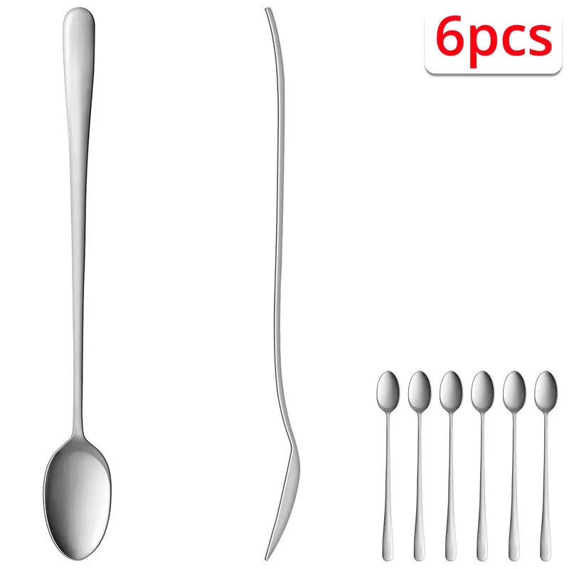 6-Piece Premium Ice Cream Spoon Collection – 8.5-Inch Ergonomic Design 1