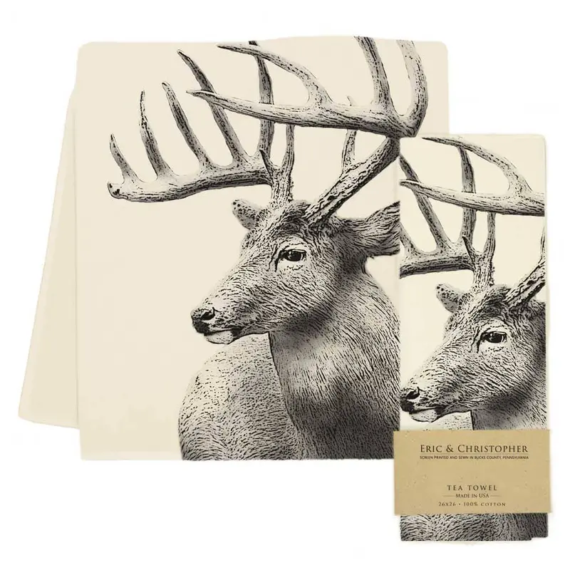 American Woodlands Buck #4 Tea Towel | Eric & Christopher 1