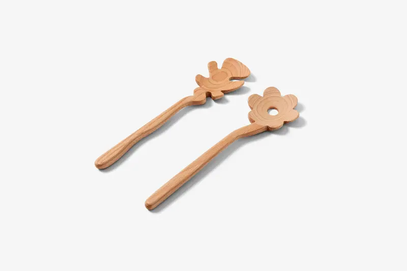 Areaware Wooden Serving Spoons – Set Of Three Natural Finish 1