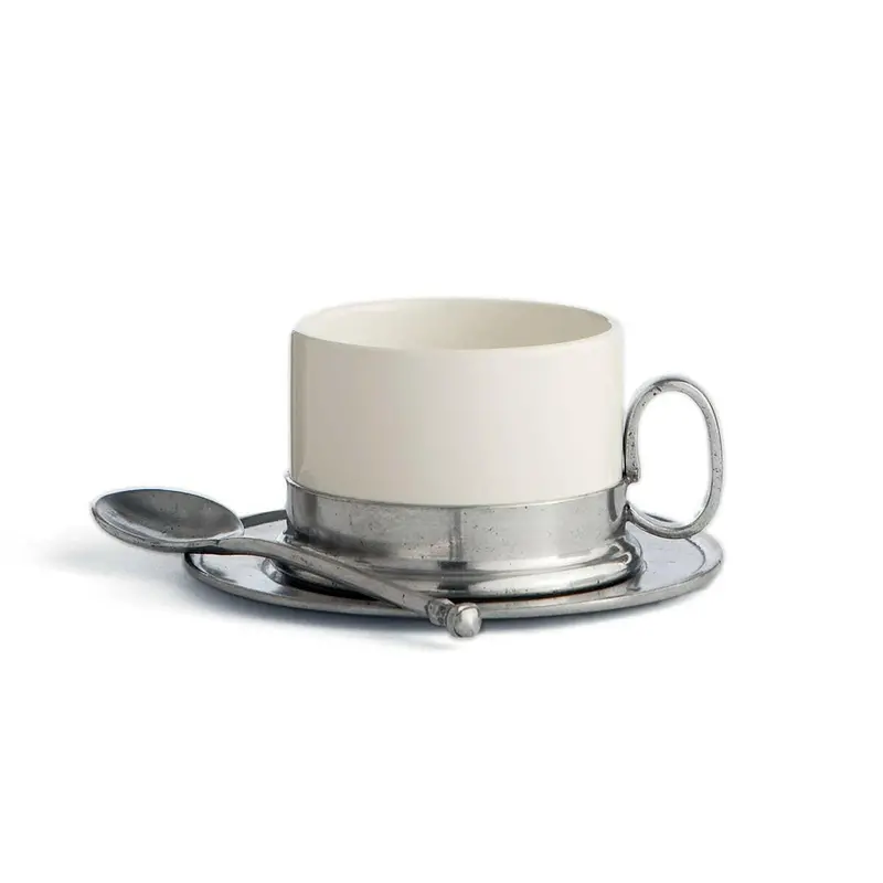 Arte Italica Tuscan-Style Cappuccino Cup Set With Spoon 1