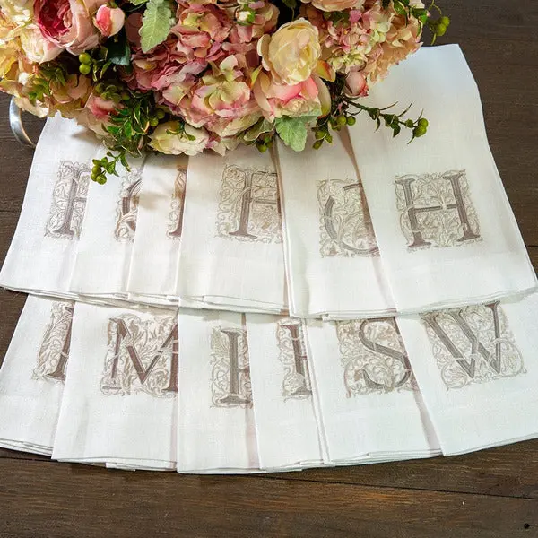 Arte Italica × Crown Linen Monogram Towel: Initial G In Curated Linen 1