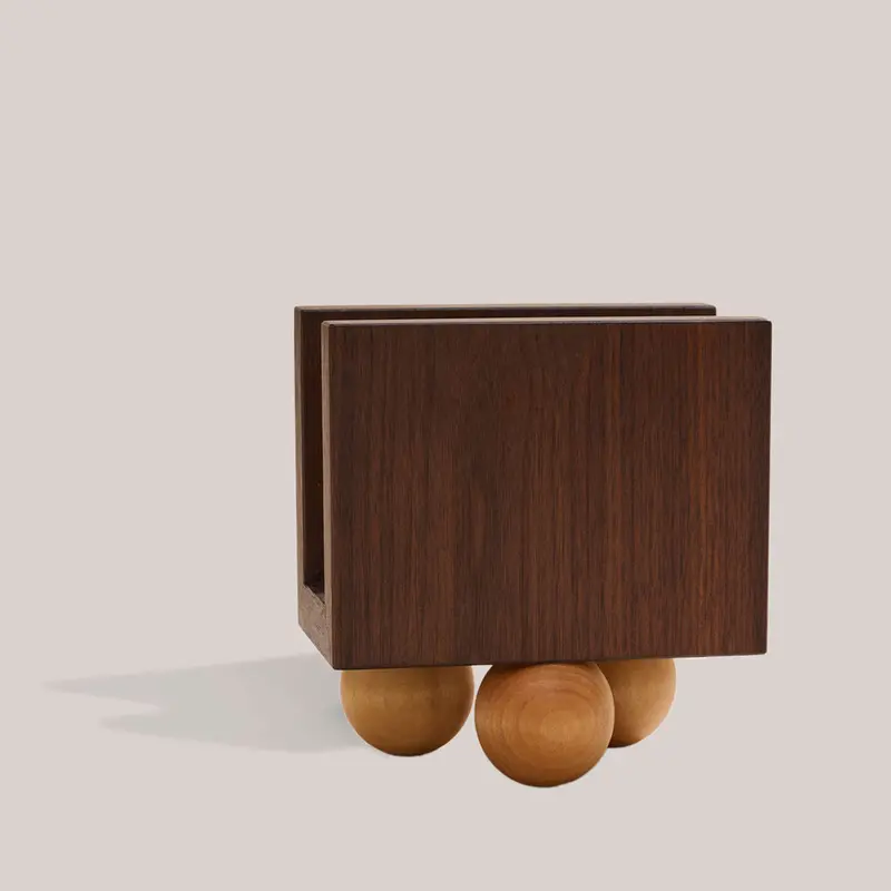 Atelier Saucier Wooden Napkin Holder – Handcrafted Three-Tier Design 1