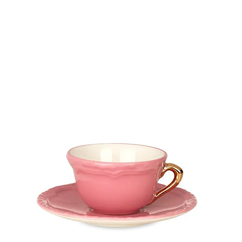 Avocado Rose Design Espresso Cup Pair 1