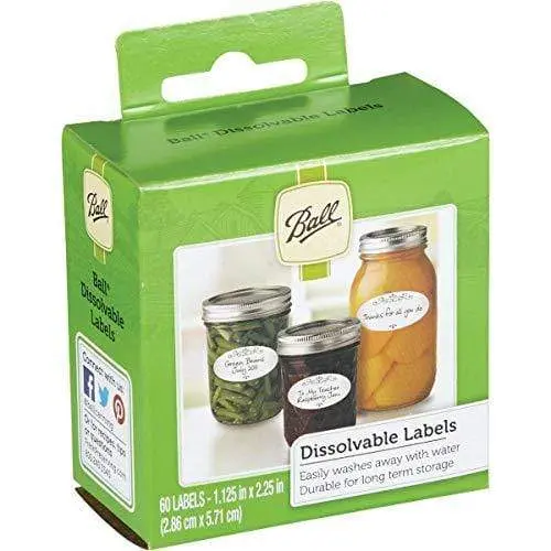 Ball Brand Dissolvable Canning Labels – Pre-Printed & Customizable 1