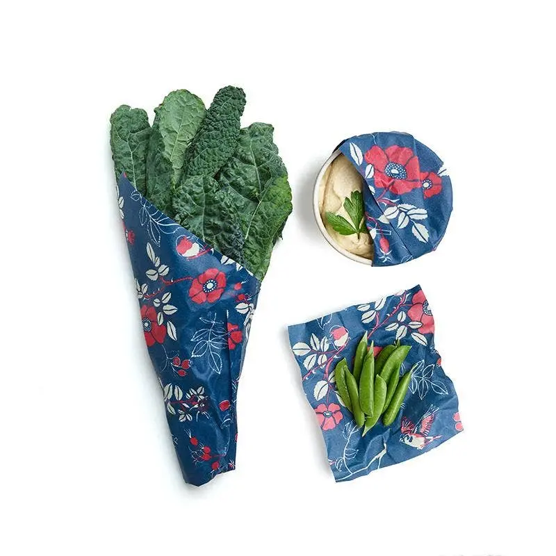 Bee’S Wrap Botanical 3-Pack Assortment – Reusable Lunch & Snack Wraps 1