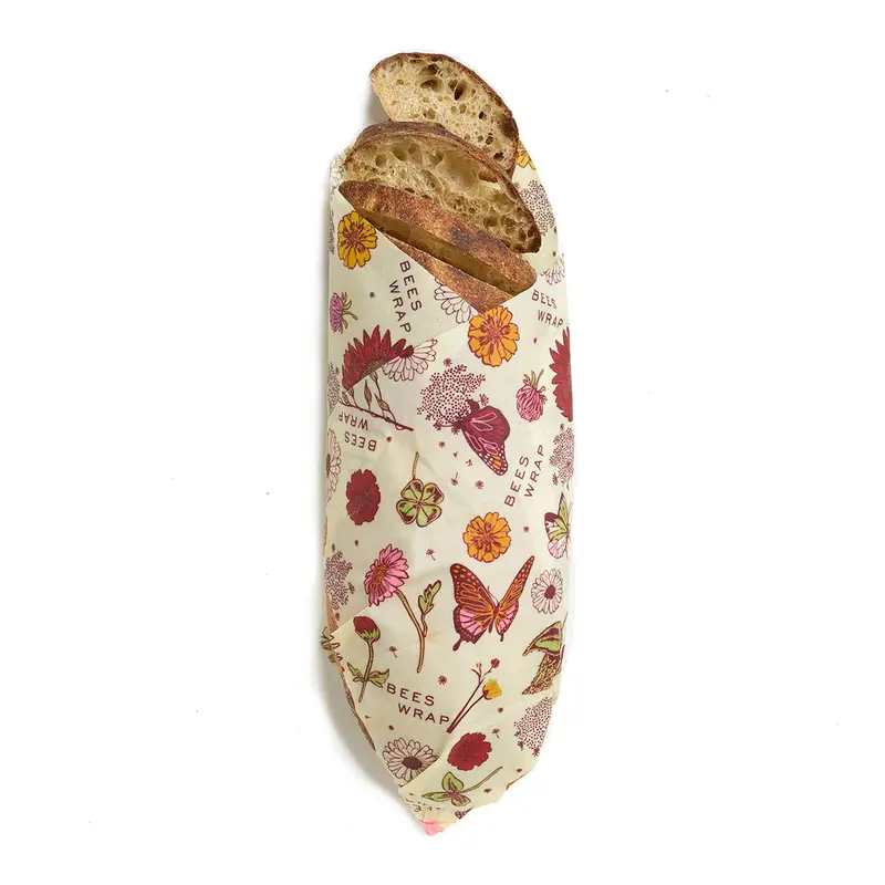 Bee’S Wrap Meadow Magic Bread Wrap – Natural Plant-Wax Food Storage 1