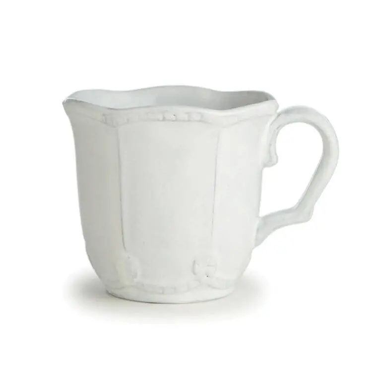 Bella Bianca Beaded Ceramic Mug – Arte Italica & Crown Linen Designs 1