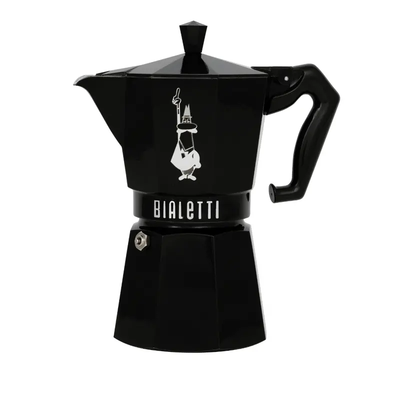 Bialetti Black Moka Express Stovetop Espresso Maker – 3-Cup Aluminum Coffee Pot 1