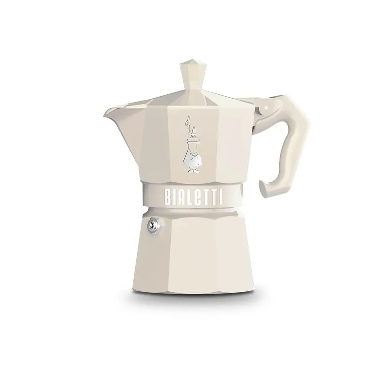 Bialetti Cream Moka Express Stovetop Espresso Maker – 3-Cup Size 1