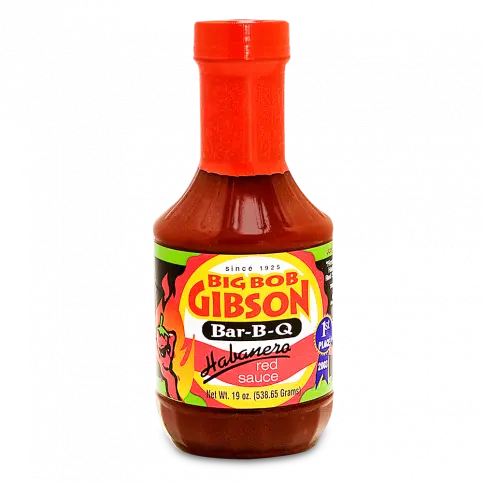 Big Bob Gibson Habanero Red Hot Sauce – Smoky, Spicy Condiment, 19 Oz Bottle 1