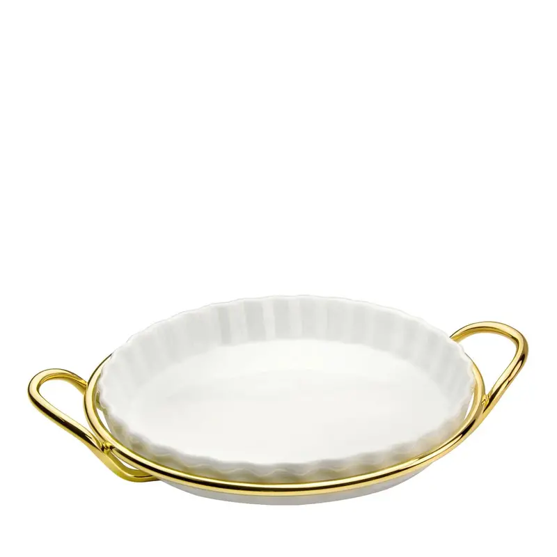 Binario White-And-Gold Nonstick Cake Pan 1