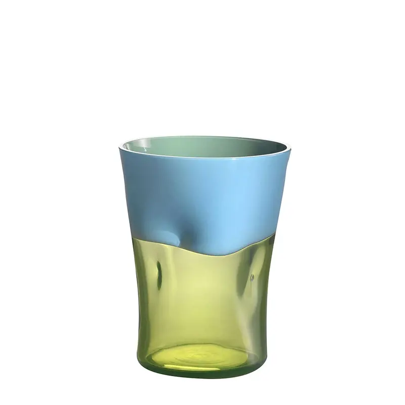 Blue And Lime-Green Artisan Glassware 1