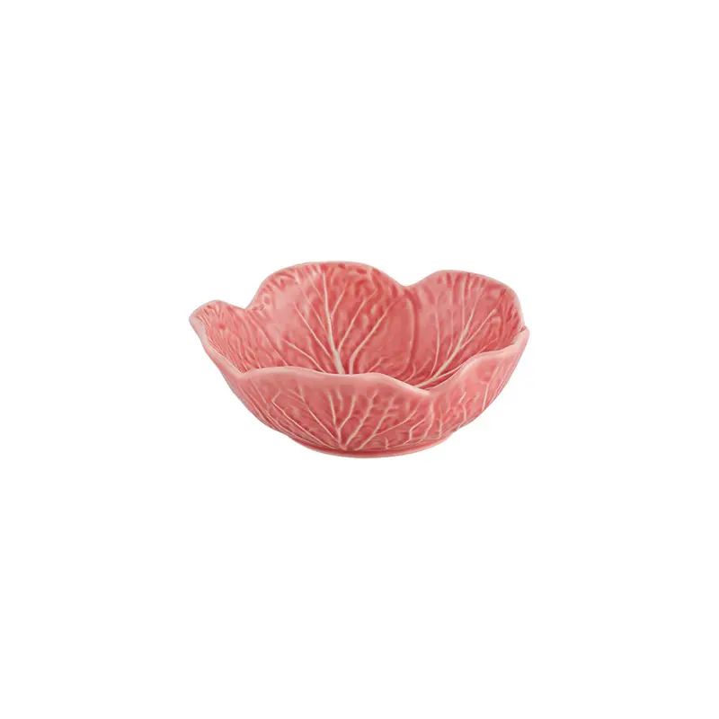 Bordallo Pinheiro 7-Inch Pink Cabbage Cereal Bowl | Breakfast Or Dessert Dish 1