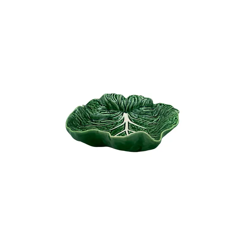 Bordallo Pinheiro Cabbage Concave Serving Tray – 10" Organic-Shaped Dish 1