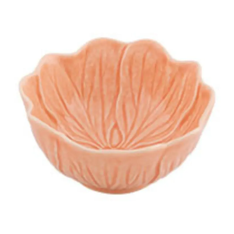 Bordallo Pinheiro Flora Collection: Pink Small Ceramic Bowl 1