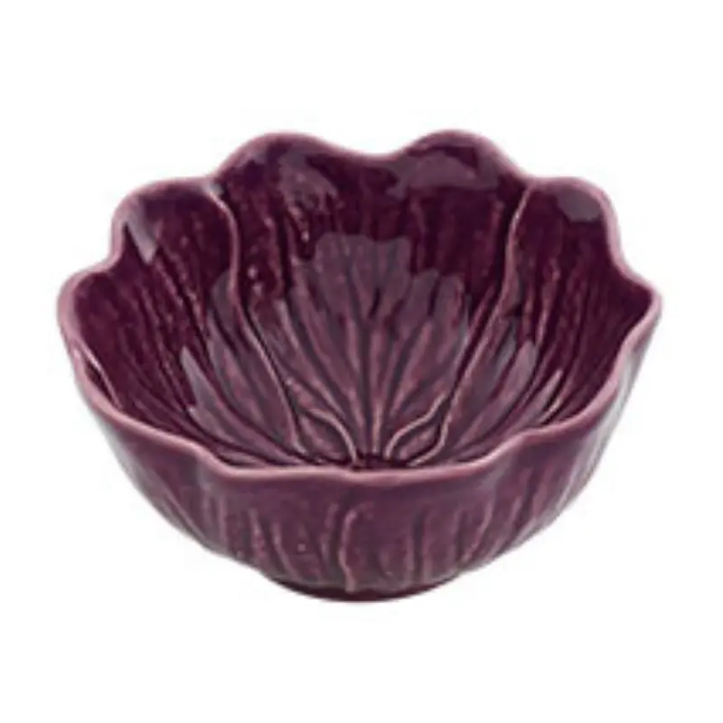 Bordallo Pinheiro Flora Collection: Purple Small Ceramic Bowl 1