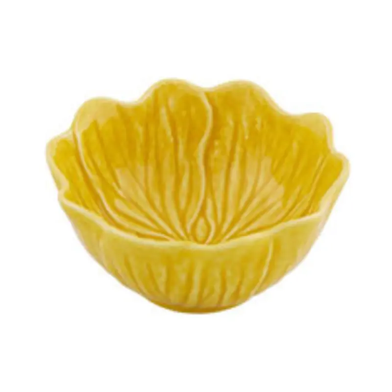Bordallo Pinheiro Flora Collection: Sunny Yellow Small Ceramic Bowl 1