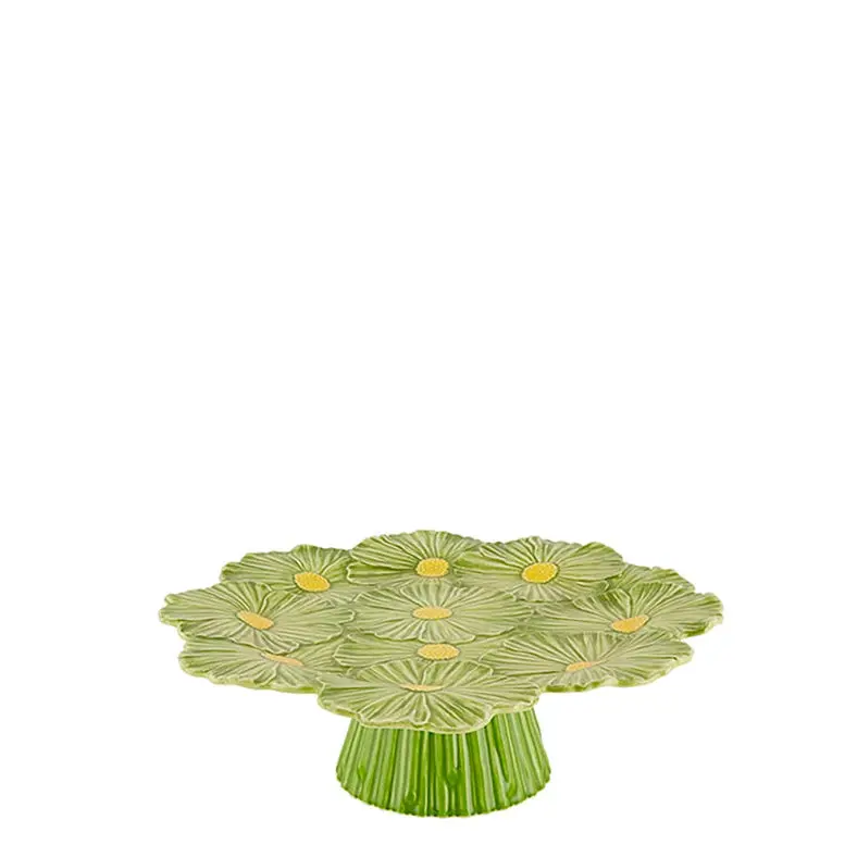 Bordallo Pinheiro Maria Flor Green Tiered Cake Stand 1