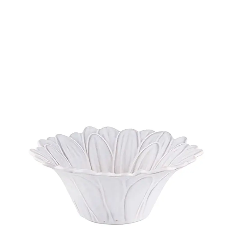 Bordallo Pinheiro Maria Flor White Daisy Serving Bowl 1