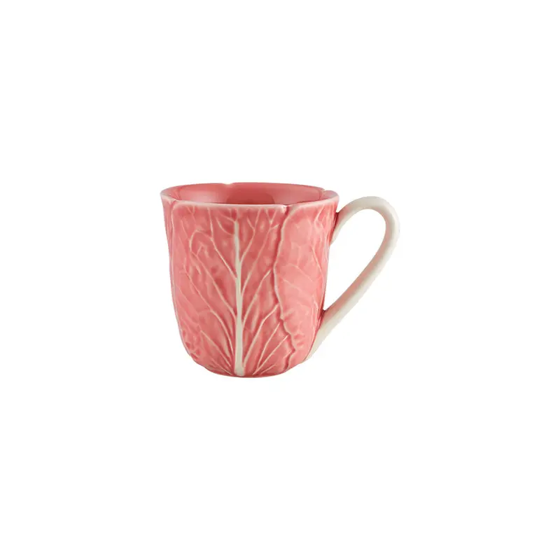 Bordallo Pinheiro Pink Cabbage Mug | Whimsical Ceramic Coffee Cup 1