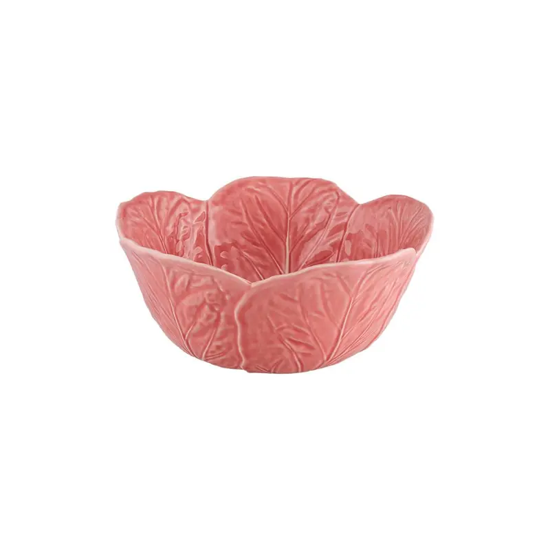 Bordallo Pinheiro Pink Cabbage Salad Bowl | Handcrafted Ceramic Dish 1
