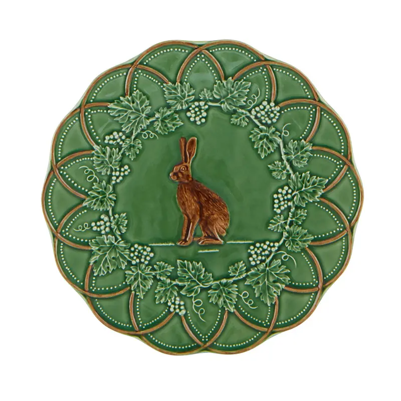 Bordallo Pinheiro Woods Series: Hare-Themed Snack Plate 1