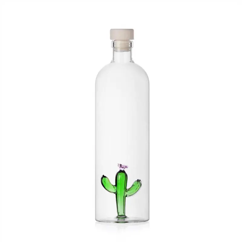 Botanical Green Cactus Beverage Bottle 1