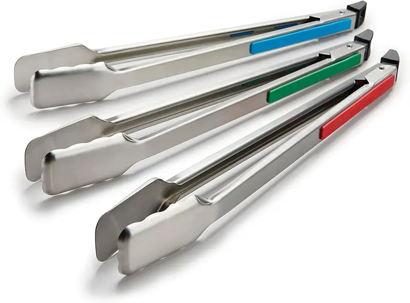 Broil King Color-Coded Baron Grill Tongs – 3-Piece Heat-Resistant Set 1