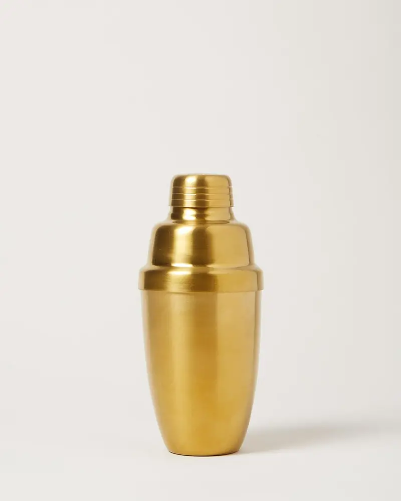 Brushed Gold Essex Cocktail Shaker – Farmhouse Pottery 1