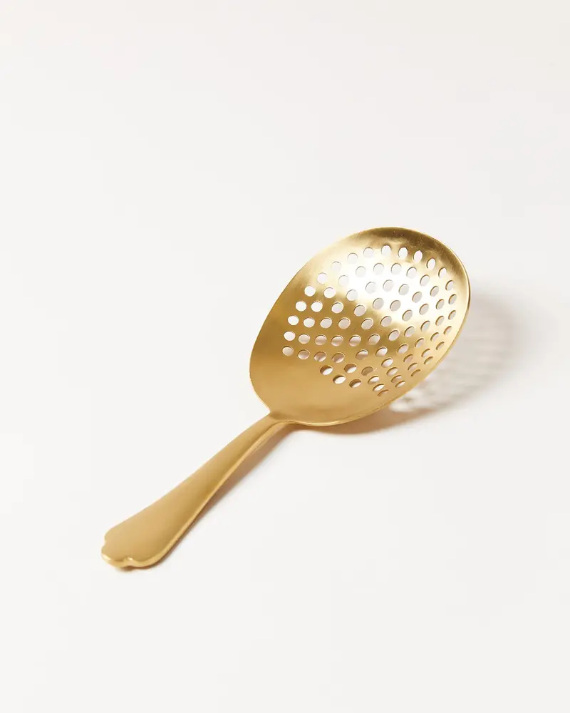 Brushed Gold Essex Julep Strainer – Farmhouse Pottery 1