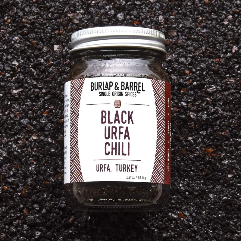 Burlap & Barrel Black Urfa Chili – Smoky, Fruity Turkish Crushed Red Pepper 1