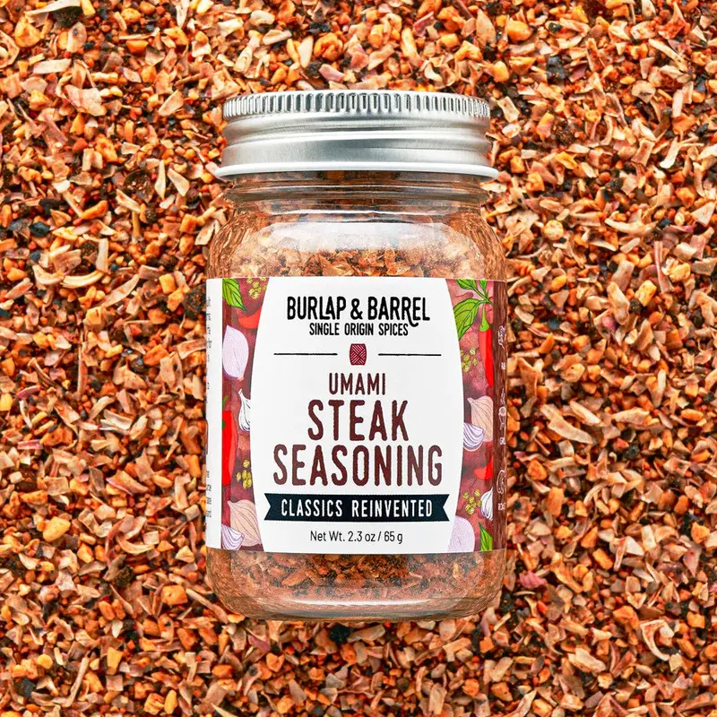 Burlap & Barrel Umami Steak Seasoning – Savory, Fermented Herb & Spice Blend 1