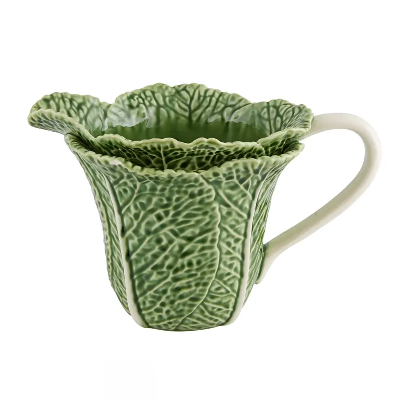 Cabbage-Shaped Ceramic Pitcher | Bordallo Pinheiro Artisan Tableware 1