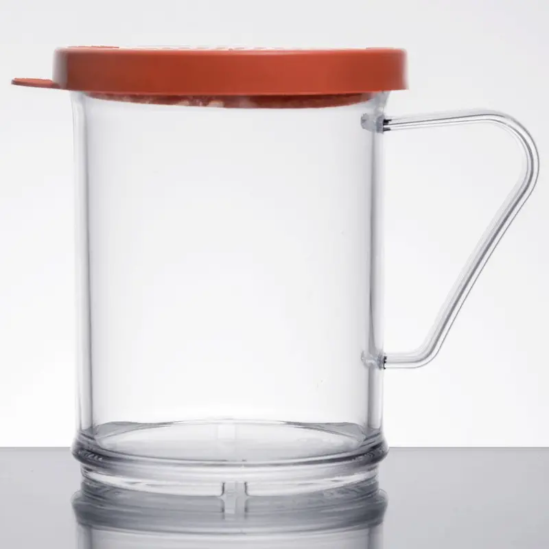 Cambro 10 Oz. Polycarbonate Bar Shaker – Rose-Colored Lid 1
