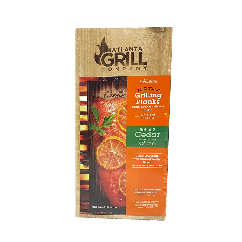 Cameron'S Cedar Cooking Planks – Atlanta Grill Co. Edition (2-Pack) 1