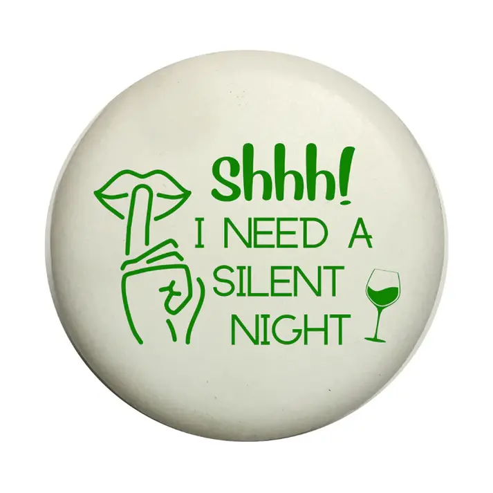 Capabunga Festive Wine Cap – 'Shhh! Silent Night' Theme 1