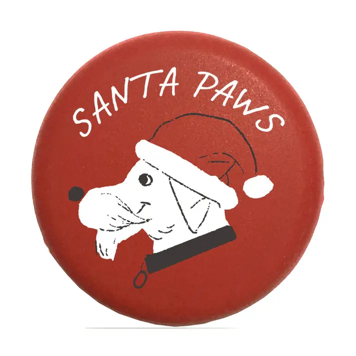 Capabunga Holiday Wine Bottle Cap – Santa Paws Design 1