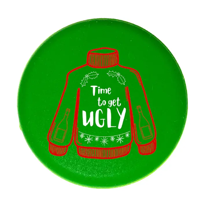 Capabunga Humorous Holiday Wine Cap – 'Time To Get Ugly' 1
