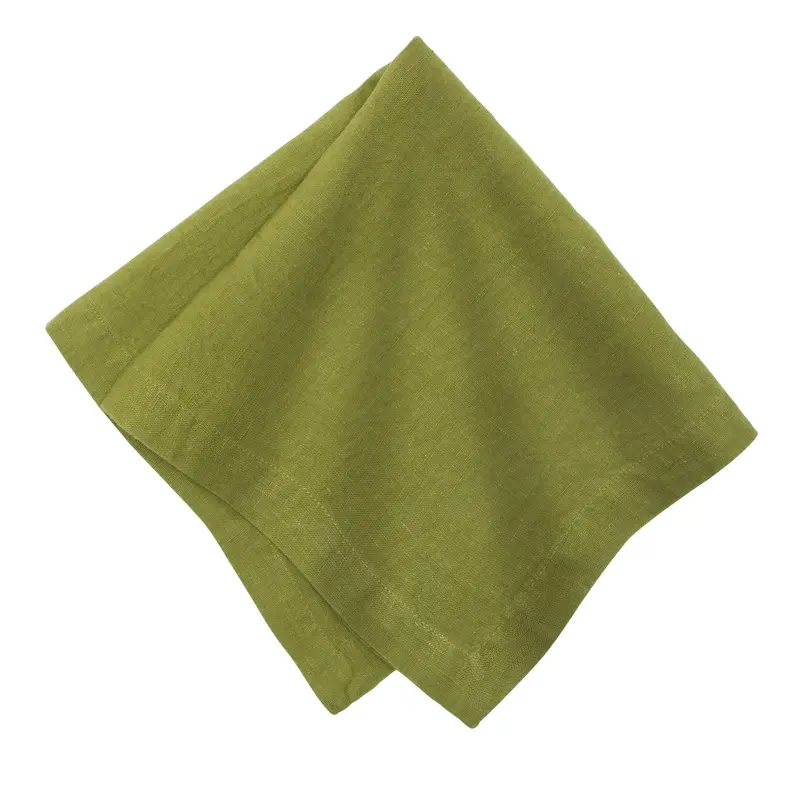 Caravan Home Avocado Green Linen Napkin – 21" Square Earthy Tone 1