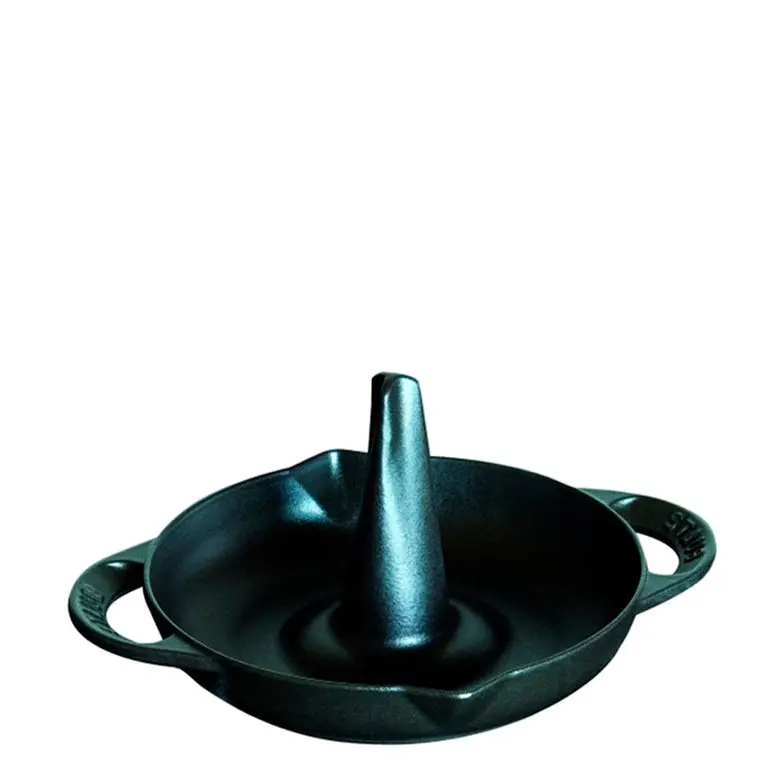 Cast Iron Vertical Roasting Pan With Rack 1