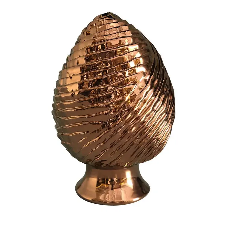 Castelmola Sicilian Pinecone Sculpture In Antique Bronze 1