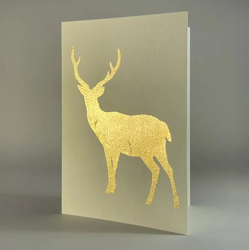 Catherine Greenup Greeting Card – Buck Design On Ivory 1