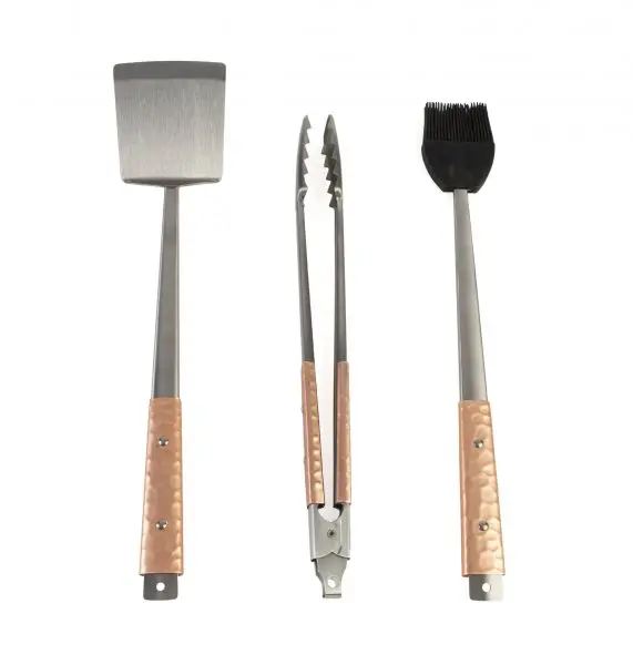 Charcoal Companion 3-Piece Bbq Tool Set With Copper Handles 1
