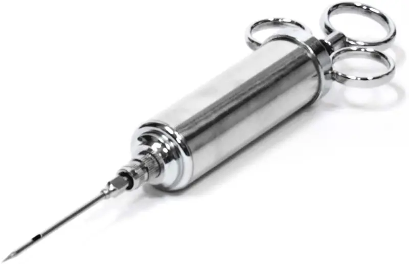 Charcoal Companion Stainless Steel Marinade Injector With Leak-Proof Seal 1