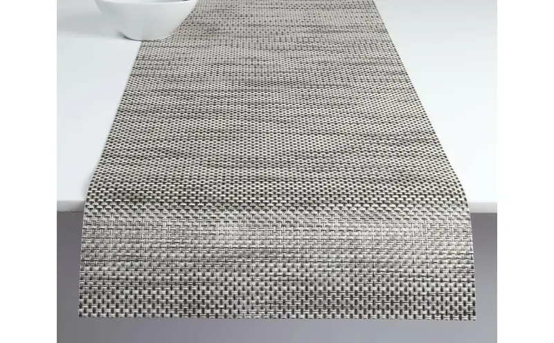 Chilewich Basketweave Runner In Oyster 1