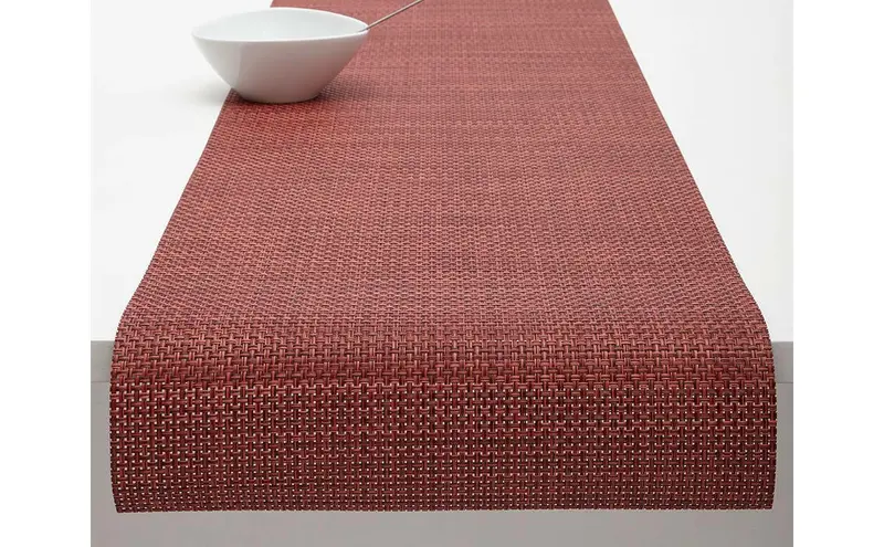 Chilewich Basketweave Runner In Pomegranate 1